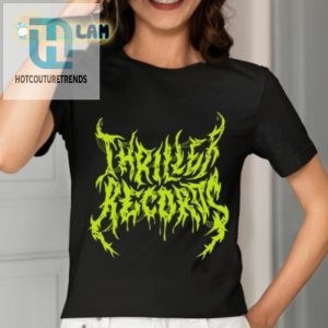 Thriller Records Metal Logo Black Shirt hotcouturetrends 1 2