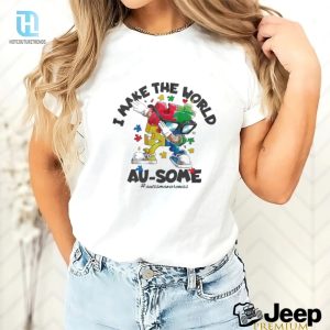 I Make The World Ausome Puzzle Piece Shirt hotcouturetrends 1 1