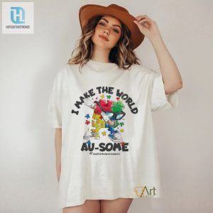 I Make The World Ausome Puzzle Piece Shirt hotcouturetrends 1 3