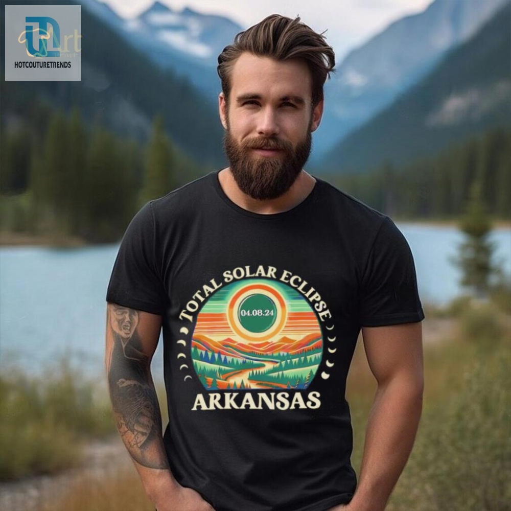 Total Solar Eclipse Arkansas 2024 Retro Shirt 