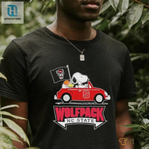 Peanuts Snoopy And Woodstock On Car Nc State Wolfpack Basketball Sweet 16 Shirt hotcouturetrends 1 1