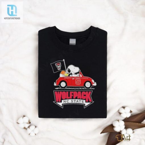 Peanuts Snoopy And Woodstock On Car Nc State Wolfpack Basketball Sweet 16 Shirt hotcouturetrends 1 2