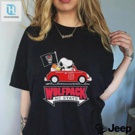 Peanuts Snoopy And Woodstock On Car Nc State Wolfpack Basketball Sweet 16 Shirt hotcouturetrends 1 3