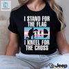 Stu The Announcer I Stand For The Flag I Kneel For The Cross Trans Rights Shirt hotcouturetrends 1