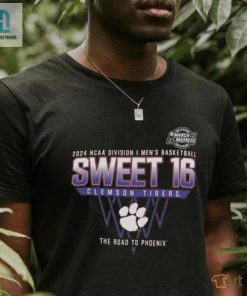 Clemson Tigers Sweet 16 Di Mens Basketball 2024 The Road To Phoenix Shirt hotcouturetrends 1 1
