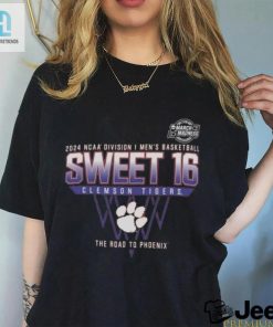 Clemson Tigers Sweet 16 Di Mens Basketball 2024 The Road To Phoenix Shirt hotcouturetrends 1 3