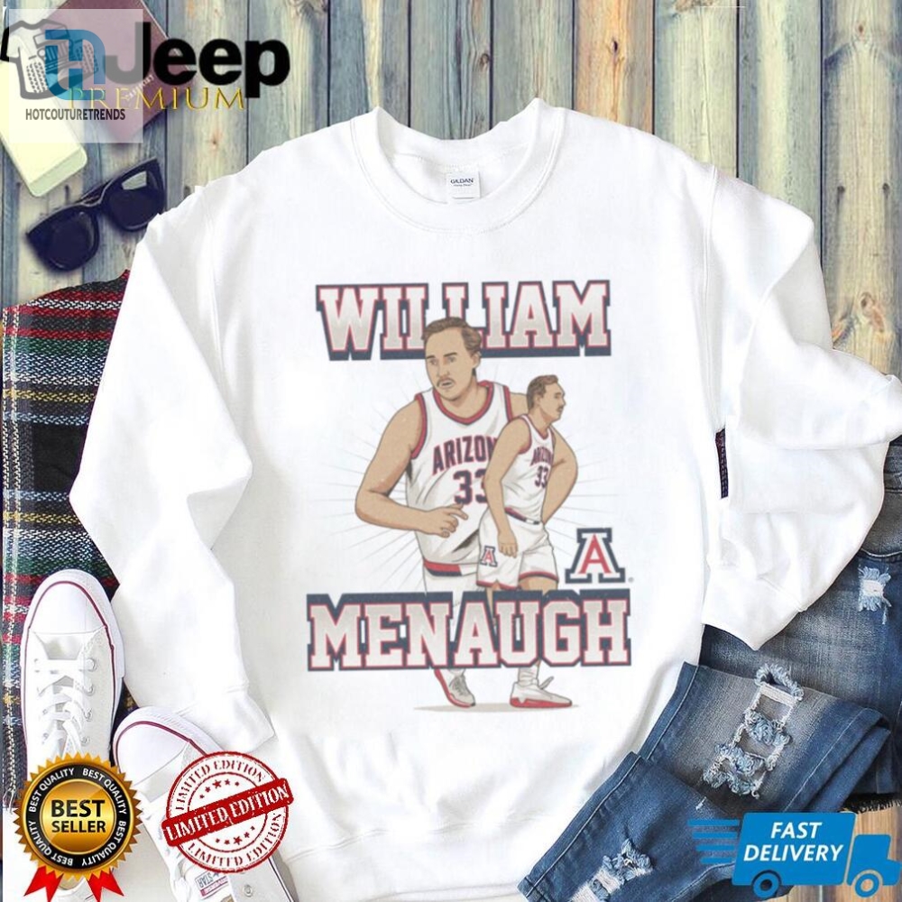 Arizona Ncaa Mens Basketball William Menaugh Official 2023 2024 Post Season Shirt 