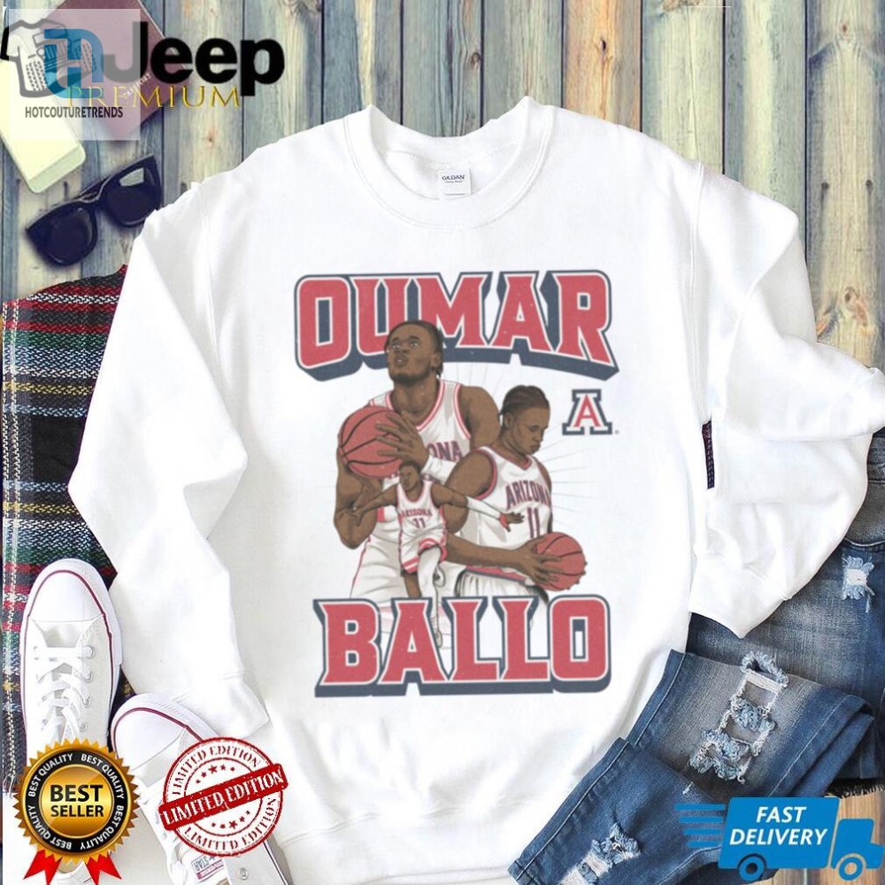 Arizona Ncaa Mens Basketball Oumar Ballo Official 2023 2024 Post Season Shirt 