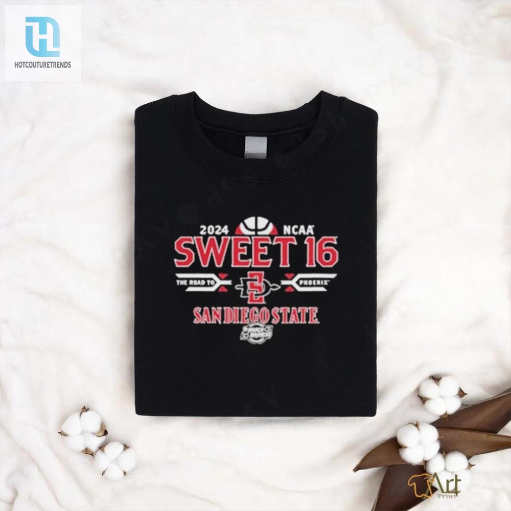 Official 2024 Sdsu Mens Basketball Sweet 16 Shirt 