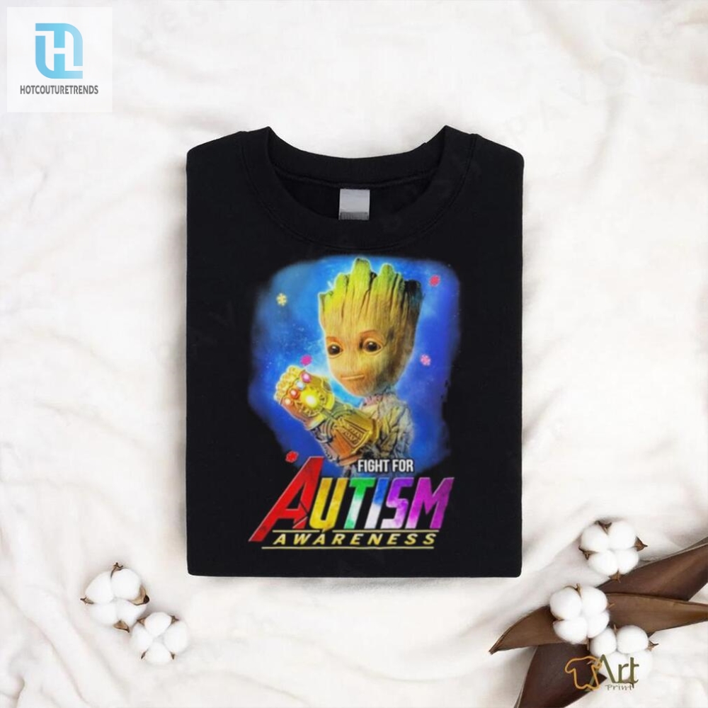 Baby Groot Fight For Autism Awareness 2024 Shirt 