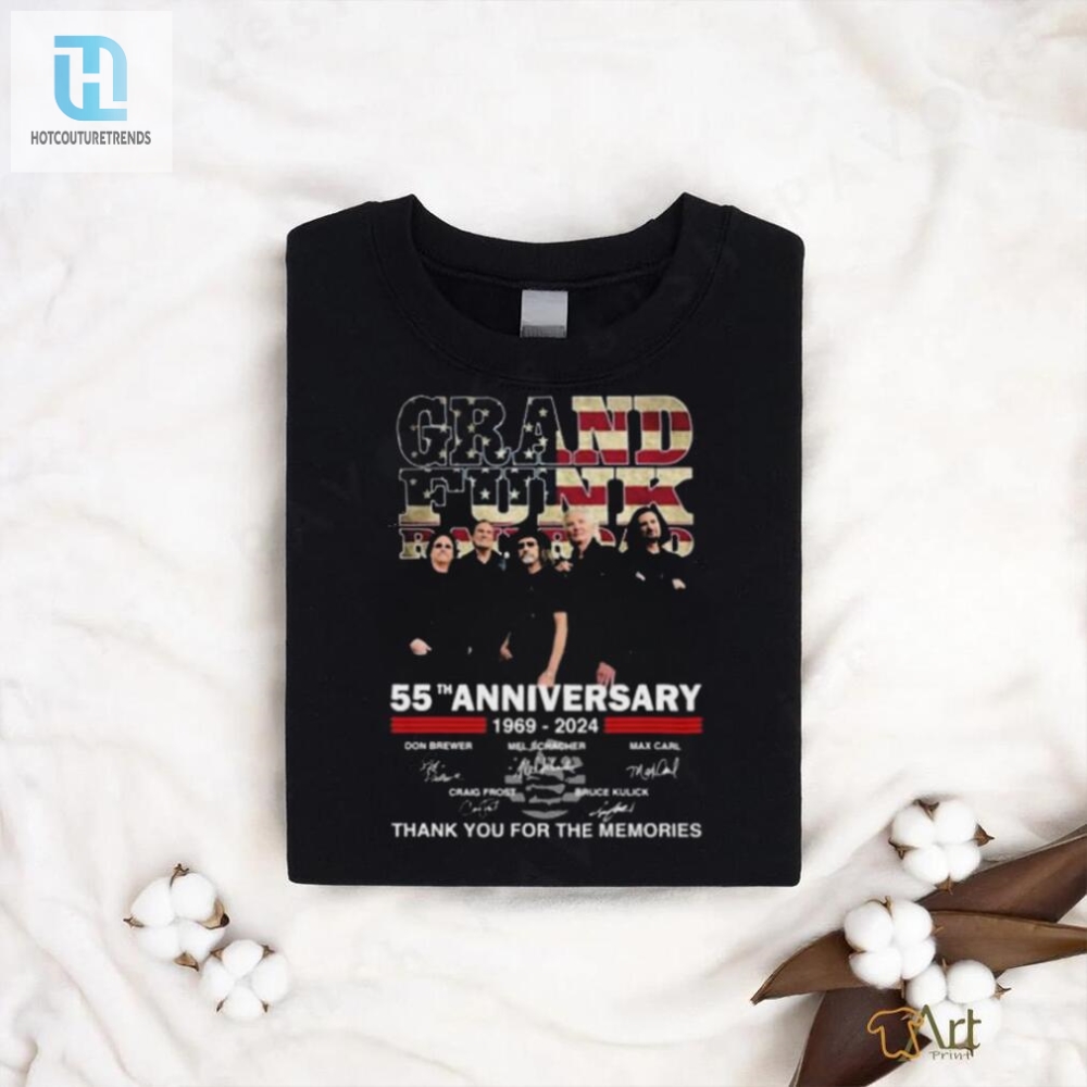 Grand Funk Railroad 55Th Anniversary 1969 2024 Thank You For The Memories T Shirt 