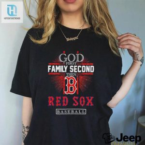 God First Family Second Then Red Sox Baseball Glitter Shirt hotcouturetrends 1 2