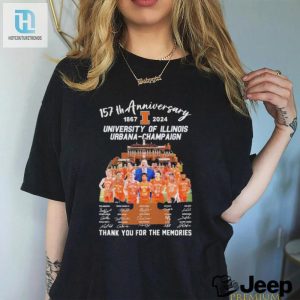 Official 157 Th Anniversary 1867 2024 Illinois Fighting Illini University Of Illinois Urbana Champaign Thank You For The Memories Shirt hotcouturetrends 1 2