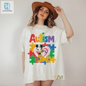 Cute Pluto Mickey Mouse Autism Heart Puzzle Shirt hotcouturetrends 1 3