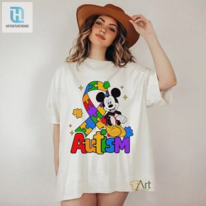 Mickey Autism Awareness Ribbon Puzzle Piece Shirt hotcouturetrends 1 3