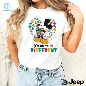 Mickey Mouse Autism Its Ok To Be Different Heart Puzzle Shirt hotcouturetrends 1 1