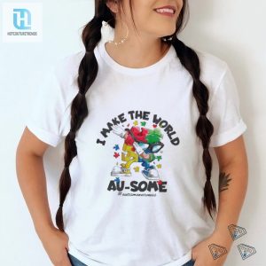 I Make The World Ausome Puzzle Piece Shirt hotcouturetrends 1 2