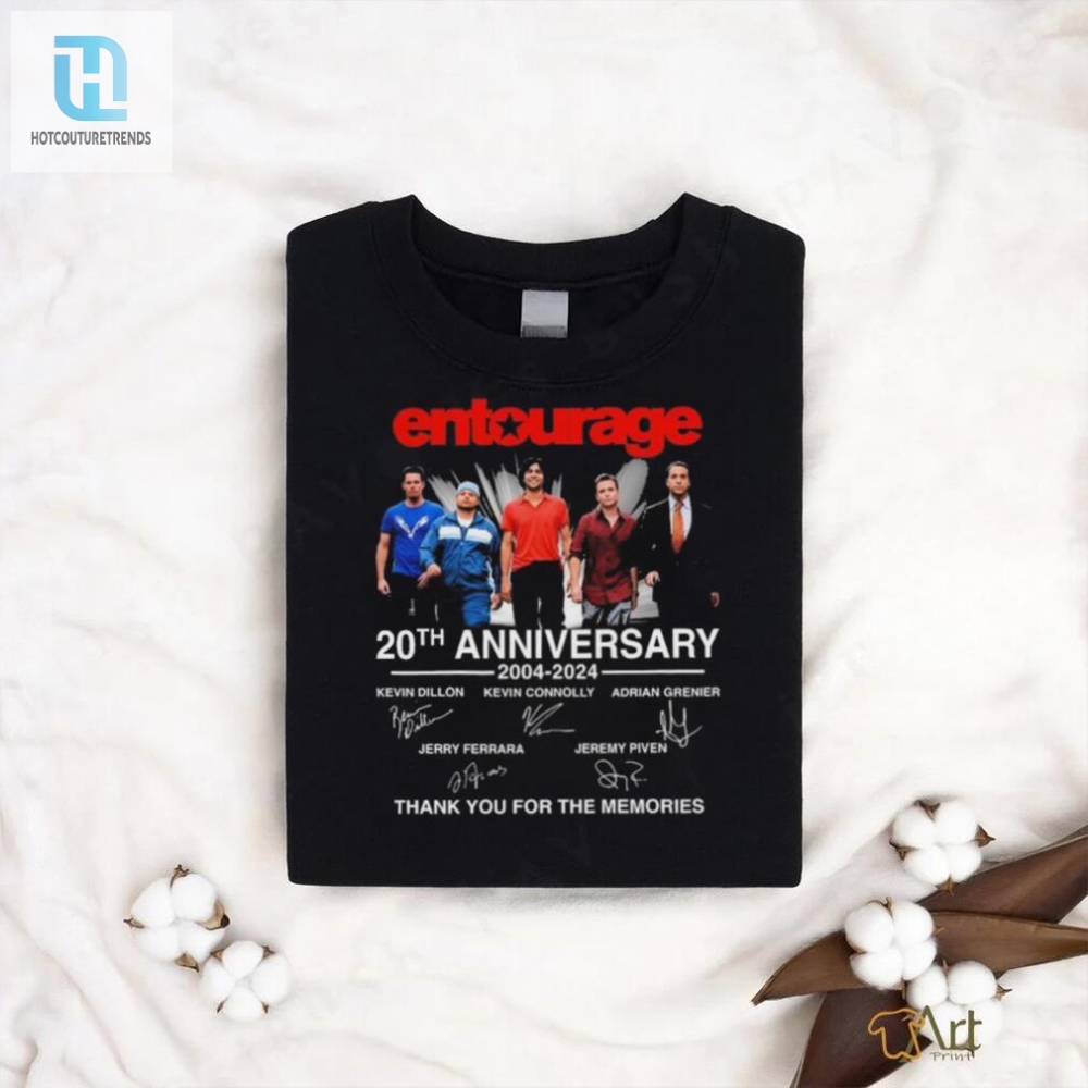 Official Entourage 20Th Anniversary 2004 2024 Thank You For The Memories Signatures Shirt 