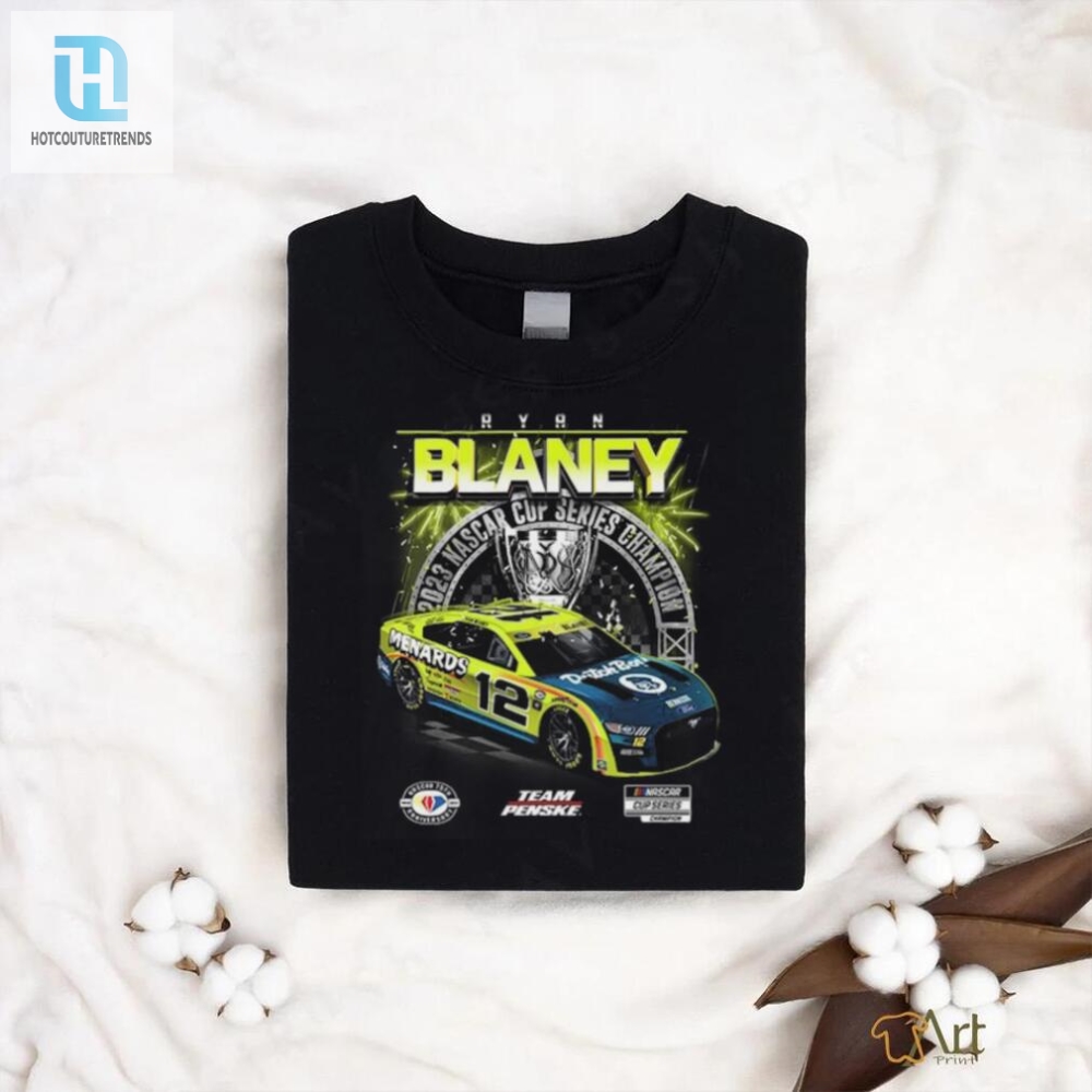 Mens Ryan Blaney Team Penske Black 2023 Nascar Cup Series Champion Official T Shirt 