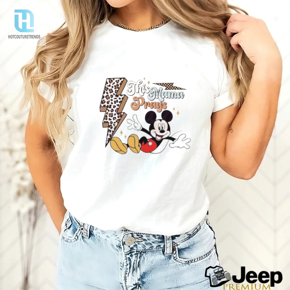 Mickey Mouse This Mama Prays Leopard Shirt 