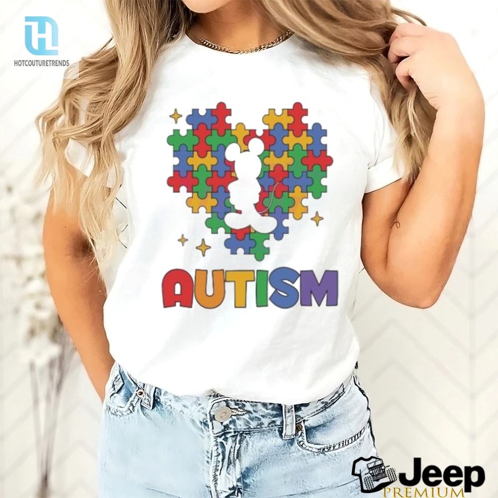 Mickey Mouse Autism Awareness Heart Shirt 