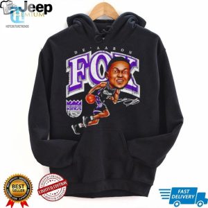 Deaaron Fox Sacramento Kings Cartoon Caricature Signature Shirt hotcouturetrends 1 2