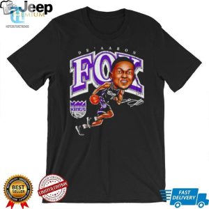 Deaaron Fox Sacramento Kings Cartoon Caricature Signature Shirt hotcouturetrends 1 3