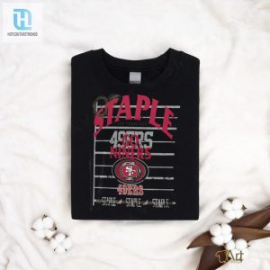 Nfl X Staple Black San Francisco 49Ers Throwback Vintage Wash T Shirt hotcouturetrends 1 2