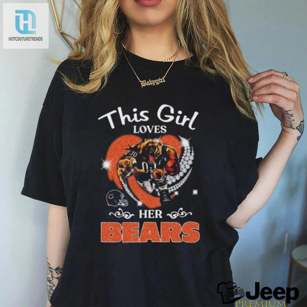 This Girl Loves Her Chicago Bears Hearts Diamond Mascot 2024 Shirt 