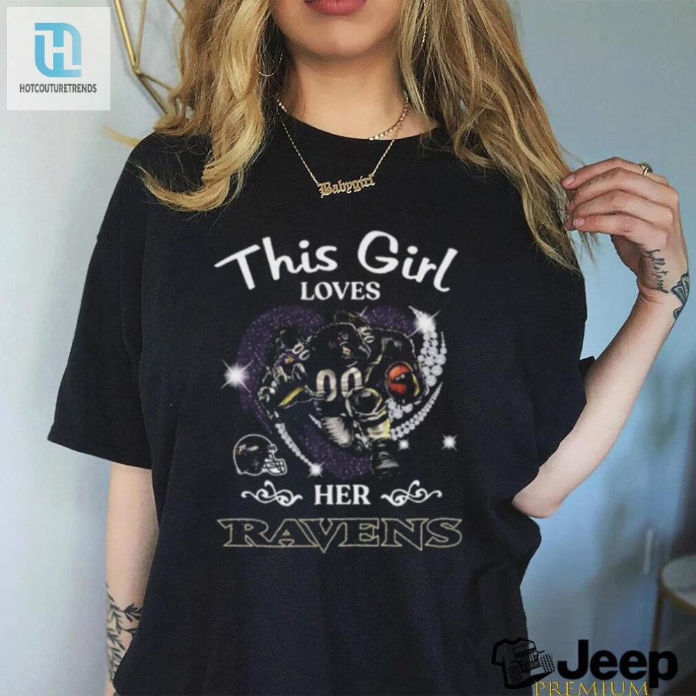 This Girl Loves Her Baltimore Ravens Hearts Diamond Mascot 2024 Shirt 