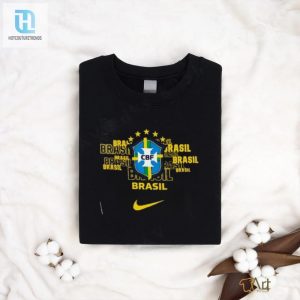 Nike Black Brazil National Team Varsity Space Dye T Shirt hotcouturetrends 1 2