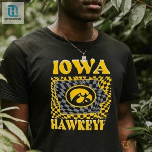 Iowa Hawkeyes Womens Comfort Colors Checkered Mascot T Shirt hotcouturetrends 1 3