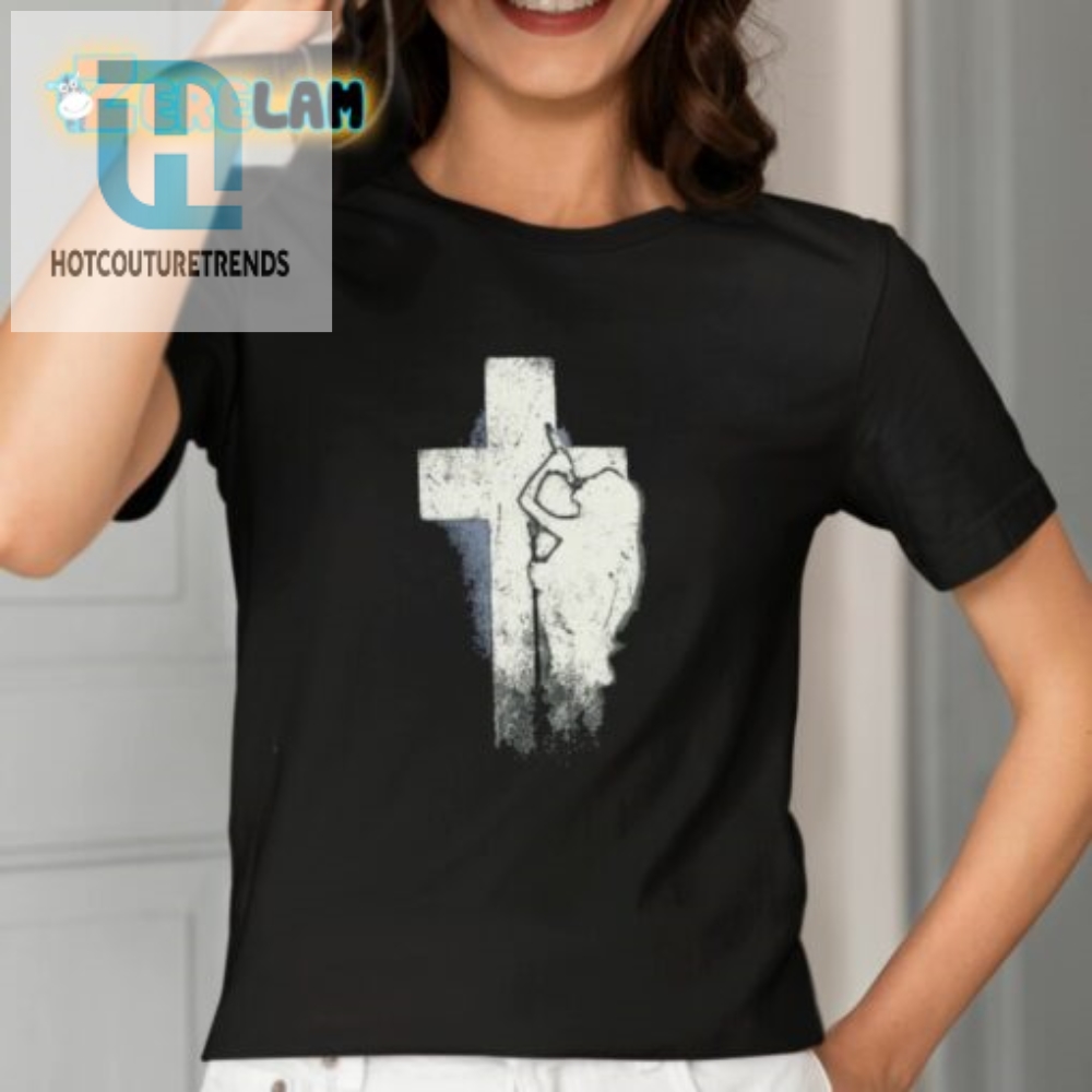 Nessa Barrett Who Is She Crucifix Distressed Shirt 