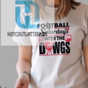 New World Graphics Mens Georgia Bulldogs White Football Saturdays With The Dawgs T Shirt hotcouturetrends 1 2