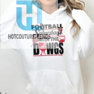 New World Graphics Mens Georgia Bulldogs White Football Saturdays With The Dawgs T Shirt hotcouturetrends 1 3