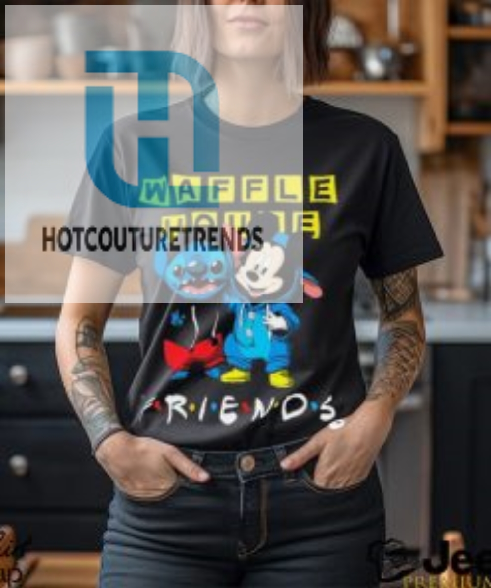 Baby Stitch And Mickey Mouse Waffle House Friends Shirt 