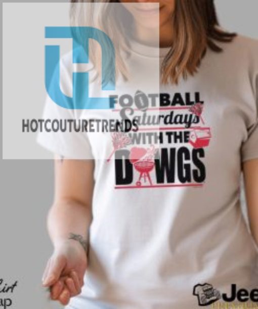 New World Graphics Mens Georgia Bulldogs White Football Saturdays With The Dawgs T Shirt hotcouturetrends 1 6