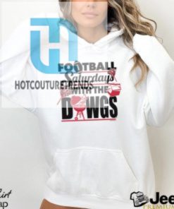 New World Graphics Mens Georgia Bulldogs White Football Saturdays With The Dawgs T Shirt hotcouturetrends 1 7