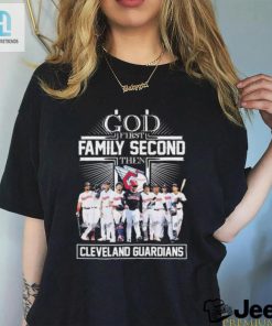 God First Family Second Then Cleveland Guardians Baseball 2024 Signatures Shirt hotcouturetrends 1 3