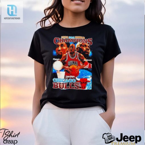 Chicago Bulls Michael Jordan Pippen Rodman 1996 Nba World Champions Shirt hotcouturetrends 1 2