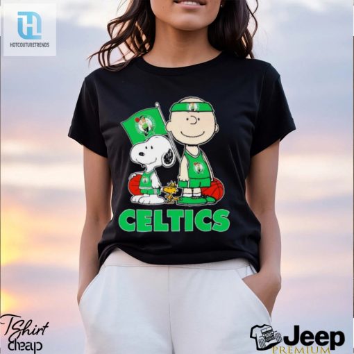 Boston Celtics Peanuts Snoopy Woodstock And Charlie Brown Flag Shirt hotcouturetrends 1 2