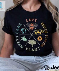 Official Save Bees Rescue Animals Recycle Plastic Earth Day T Shirt hotcouturetrends 1 5