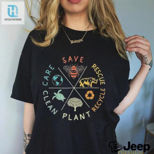 Official Save Bees Rescue Animals Recycle Plastic Earth Day T Shirt hotcouturetrends 1 7