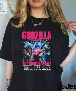 Godzilla Pink 1954 2024 70Th Anniversary Thank You For The Memories Signatures Shirt hotcouturetrends 1 7