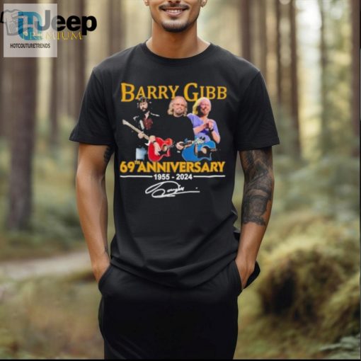 Barry Gibb 69Th Anniversary 1955 2024 Signature T Shirt hotcouturetrends 1 3