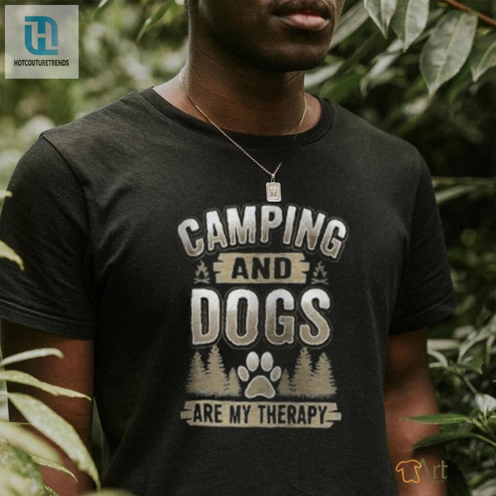 Camping And Dogs Are My Therapy Camper Rv Dog Paw Print Camper Campfire Gifts Tee Essential T Shirt 