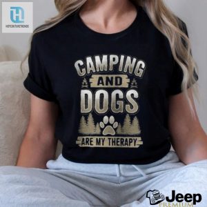 Camping And Dogs Are My Therapy Camper Rv Dog Paw Print Camper Campfire Gifts Tee Essential T Shirt hotcouturetrends 1 3