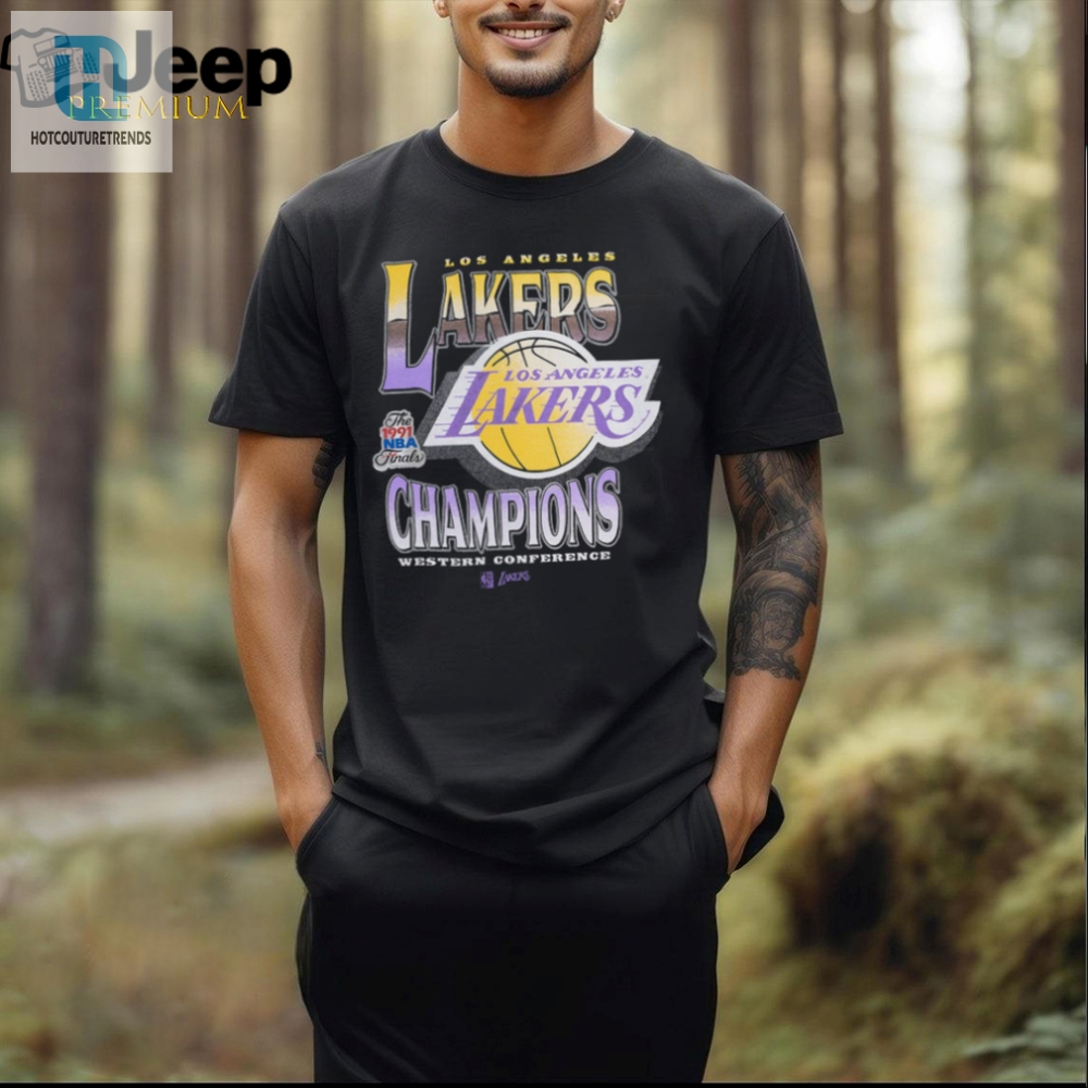 Mn Los Angeles Lakers Metallic Tee Shirt 