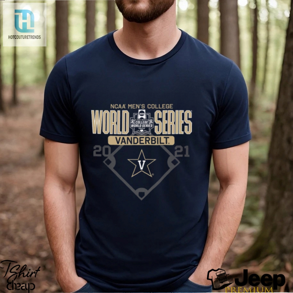 Blue 84 Mens Vanderbilt Commodores 2021 Mens College World Series Footwork Black T Shirt 