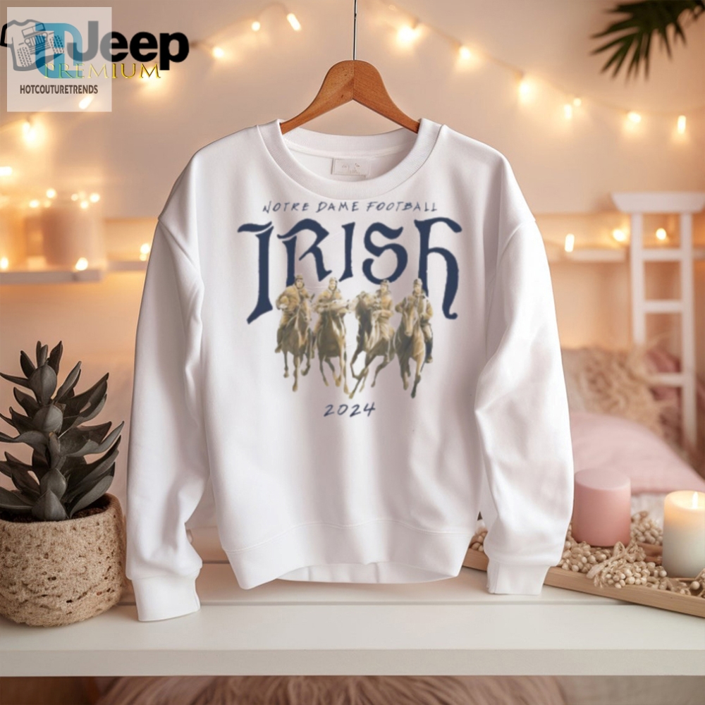 Front  Back Notre Dame Football Irish 2024 The Tradition Continues Ladies Boyfriend Shirt 